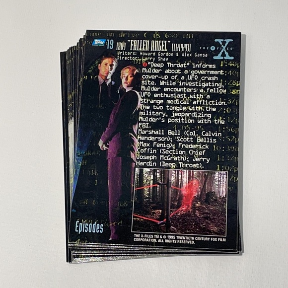 Vintage 95' Topps X Files Season 1 Complete Set & X-Files Pencils Loot Crate - Picture 11 of 17